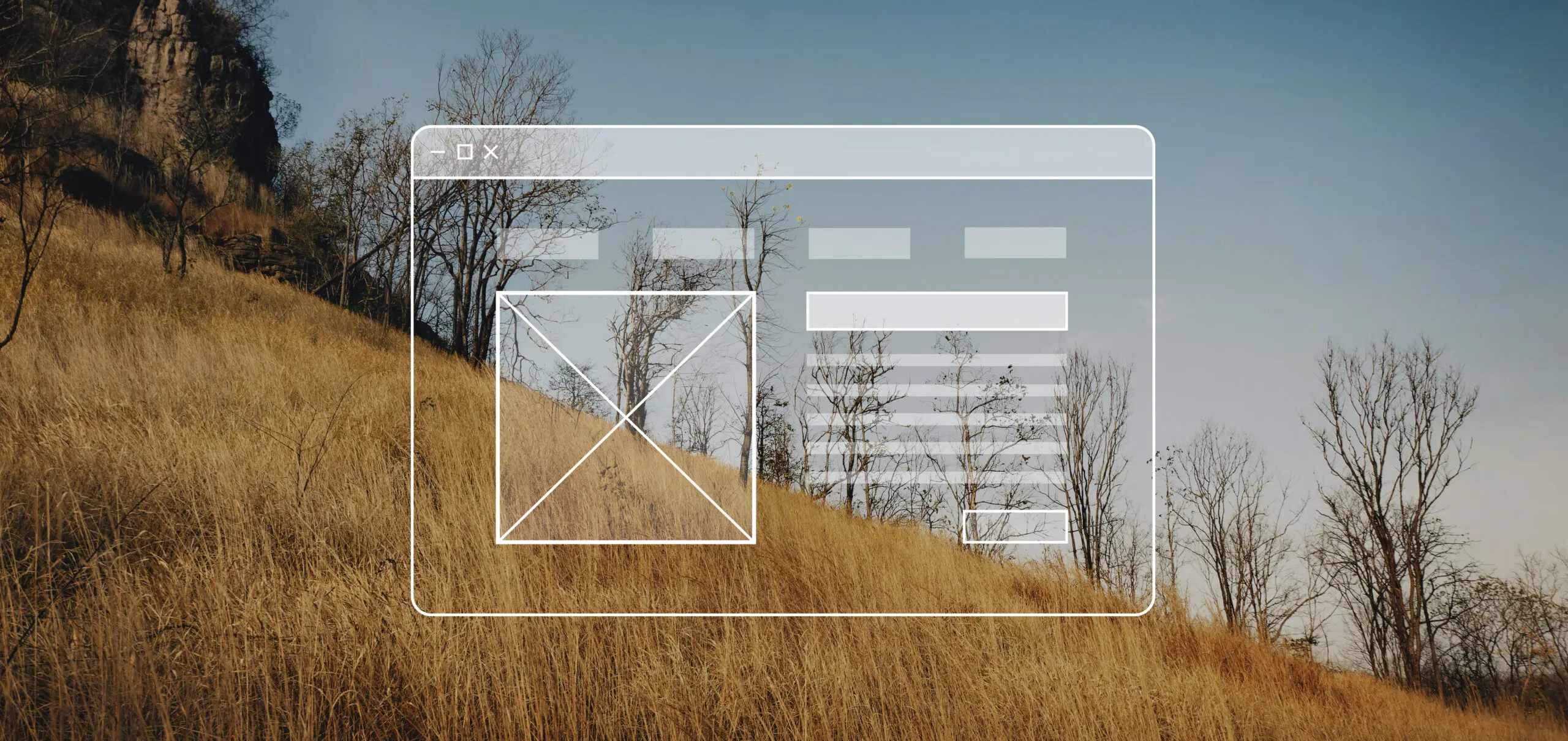 Hjemmeside med naturbaaggrund